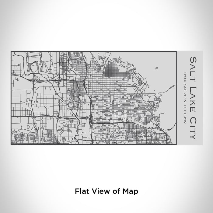 Rendered View of Salt Lake City Utah Map Engraving on 17oz Stainless Steel Insulated Cola Bottle