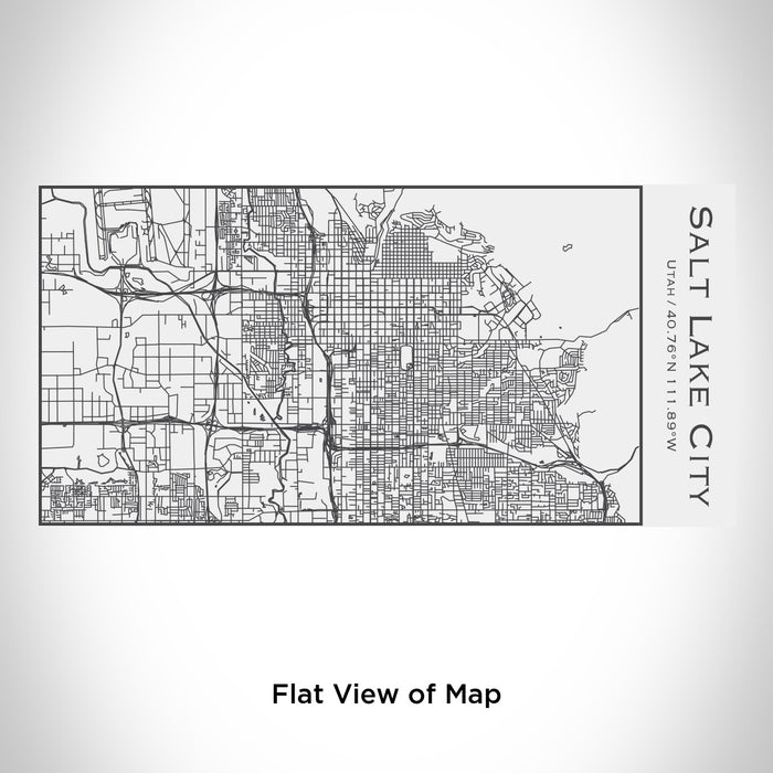 Rendered View of Salt Lake City Utah Map Engraving on 17oz Stainless Steel Insulated Cola Bottle in White