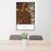 24x36 Salt Lake City Utah Map Print Portrait Orientation in Ember Style Behind 2 Chairs Table and Potted Plant