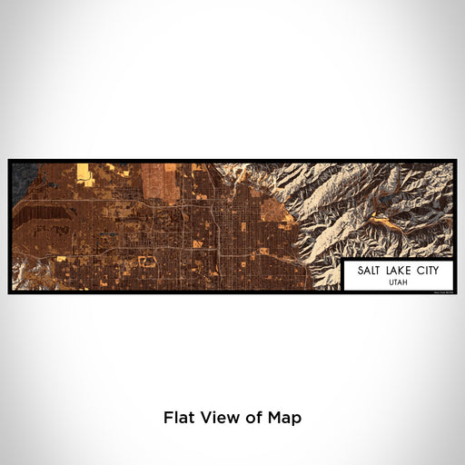Flat View of Map Custom Salt Lake City Utah Map Enamel Mug in Ember