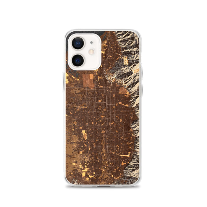 Custom Salt Lake City Utah Map iPhone 12 Phone Case in Ember