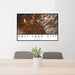 24x36 Salt Lake City Utah Map Print Landscape Orientation in Ember Style Behind 2 Chairs Table and Potted Plant