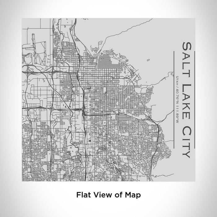 Rendered View of Salt Lake City Utah Map Engraving on 17oz Stainless Steel Insulated Tumbler