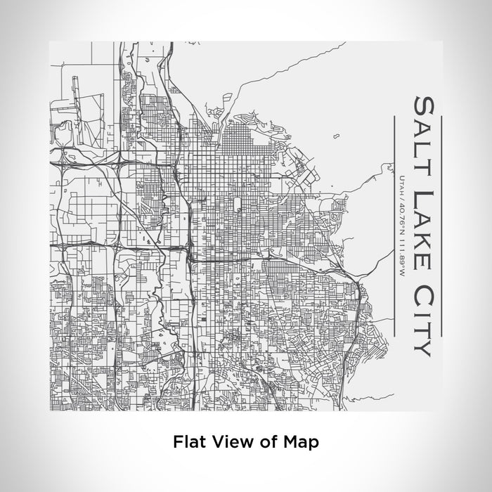Rendered View of Salt Lake City Utah Map Engraving on 17oz Stainless Steel Insulated Tumbler in White