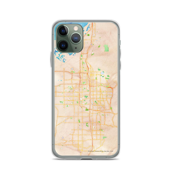 Custom Salt Lake City Utah Map Phone Case in Watercolor
