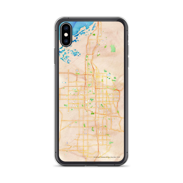 Custom Salt Lake City Utah Map Phone Case in Watercolor