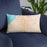 Custom Salt Lake City Utah Map Throw Pillow in Watercolor on Blue Colored Chair