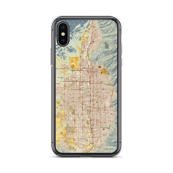 Custom Salt Lake City Utah Map Phone Case in Woodblock