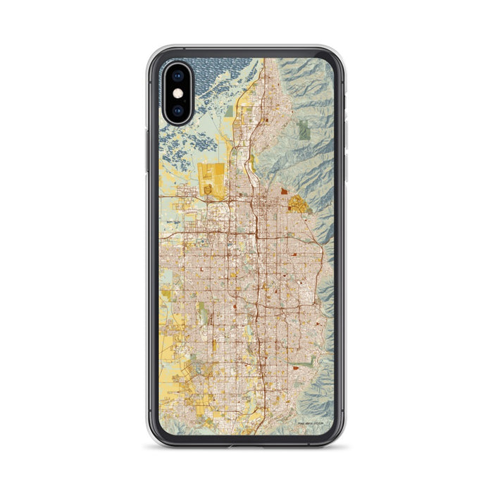 Custom Salt Lake City Utah Map Phone Case in Woodblock