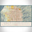 Salt Lake City Utah Map Print Landscape Orientation in Woodblock Style With Shaded Background