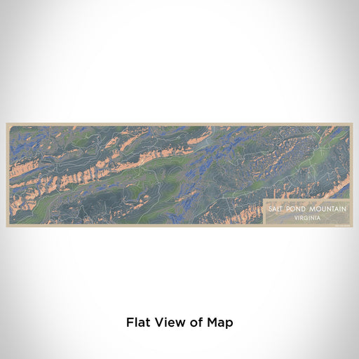 Flat View of Map Custom Salt Pond Mountain Virginia Map Enamel Mug in Afternoon