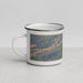 Left View Custom Salt Pond Mountain Virginia Map Enamel Mug in Afternoon