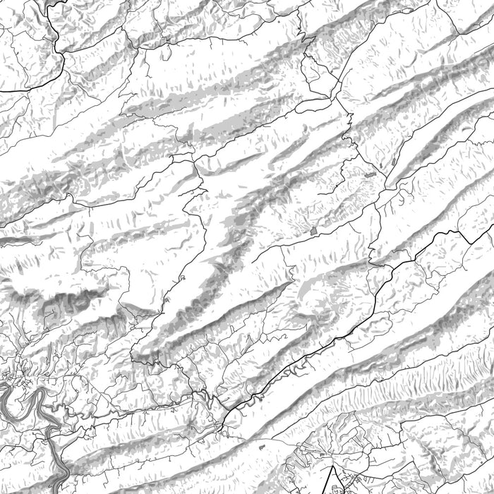 Salt Pond Mountain Virginia Map Print in Classic Style Zoomed In Close Up Showing Details