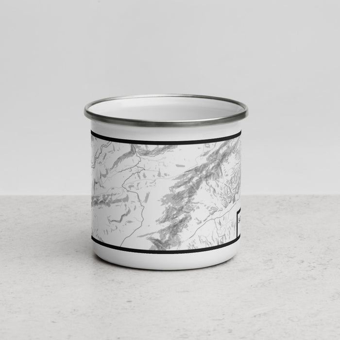 Front View Custom Salt Pond Mountain Virginia Map Enamel Mug in Classic