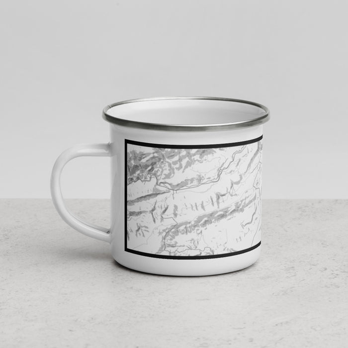 Left View Custom Salt Pond Mountain Virginia Map Enamel Mug in Classic
