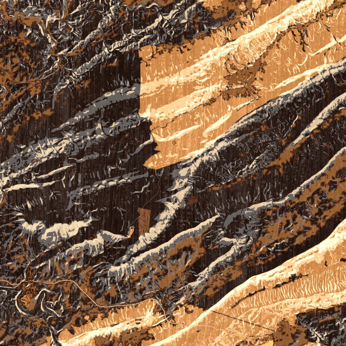 Salt Pond Mountain Virginia Map Print in Ember Style Zoomed In Close Up Showing Details