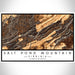 Salt Pond Mountain Virginia Map Print Landscape Orientation in Ember Style With Shaded Background