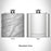Rendered View of Salt Pond Mountain Virginia Map Engraving on 6oz Stainless Steel Flask
