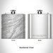 Rendered View of Salt Pond Mountain Virginia Map Engraving on 6oz Stainless Steel Flask