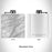 Rendered View of Salt Pond Mountain Virginia Map Engraving on 6oz Stainless Steel Flask in White