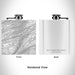 Rendered View of Salt Pond Mountain Virginia Map Engraving on 6oz Stainless Steel Flask in White