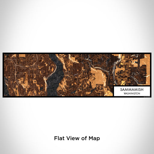 Flat View of Map Custom Sammamish Washington Map Enamel Mug in Ember