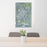 24x36 San Angelo Texas Map Print Portrait Orientation in Afternoon Style Behind 2 Chairs Table and Potted Plant