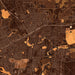 San Angelo Texas Map Print in Ember Style Zoomed In Close Up Showing Details