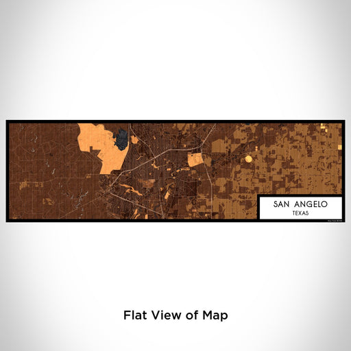 Flat View of Map Custom San Angelo Texas Map Enamel Mug in Ember