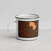 Left View Custom San Angelo Texas Map Enamel Mug in Ember