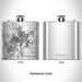 Rendered View of San Angelo Texas Map Engraving on 6oz Stainless Steel Flask
