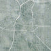 San Antonio Texas Map Print in Afternoon Style Zoomed In Close Up Showing Details