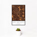 12x18 San Antonio Texas Map Print Portrait Orientation in Ember Style With Small Cactus Plant in White Planter