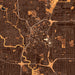 San Antonio Texas Map Print in Ember Style Zoomed In Close Up Showing Details