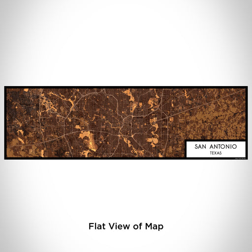 Flat View of Map Custom San Antonio Texas Map Enamel Mug in Ember