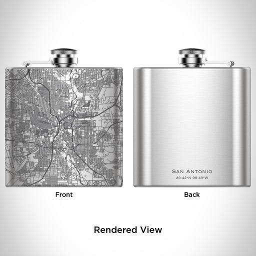 Rendered View of San Antonio Texas Map Engraving on undefined