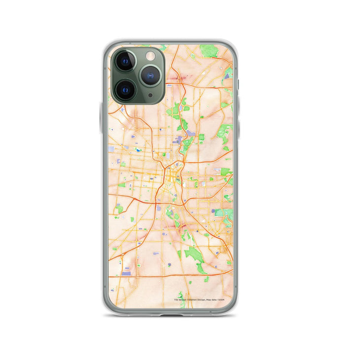 Custom San Antonio Texas Map Phone Case in Watercolor