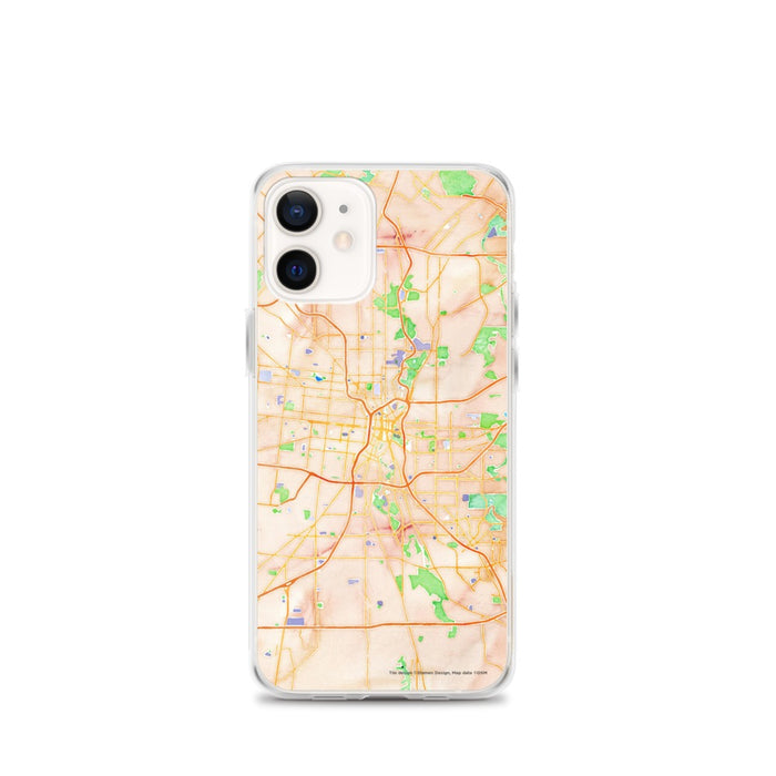 Custom San Antonio Texas Map iPhone 12 mini Phone Case in Watercolor