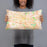 Person holding 20x12 Custom San Antonio Texas Map Throw Pillow in Watercolor