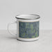 Left View Custom San Augustine Texas Map Enamel Mug in Afternoon