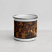 Front View Custom San Augustine Texas Map Enamel Mug in Ember