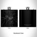 Rendered View of San Augustine Texas Map Engraving on 6oz Stainless Steel Flask in Black