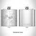Rendered View of San Augustine Texas Map Engraving on 6oz Stainless Steel Flask