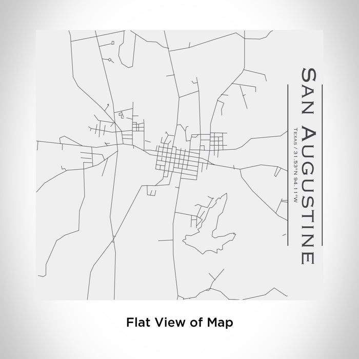 Rendered View of San Augustine Texas Map Engraving on 17oz Stainless Steel Insulated Tumbler in White