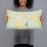 Person holding 20x12 Custom San Augustine Texas Map Throw Pillow in Woodblock