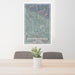 24x36 San Bernardino California Map Print Portrait Orientation in Afternoon Style Behind 2 Chairs Table and Potted Plant