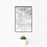 12x18 San Bernardino California Map Print Portrait Orientation in Classic Style With Small Cactus Plant in White Planter