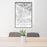 24x36 San Bernardino California Map Print Portrait Orientation in Classic Style Behind 2 Chairs Table and Potted Plant