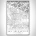 San Bernardino California Map Print Portrait Orientation in Classic Style With Shaded Background