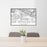 24x36 San Bernardino California Map Print Landscape Orientation in Classic Style Behind 2 Chairs Table and Potted Plant